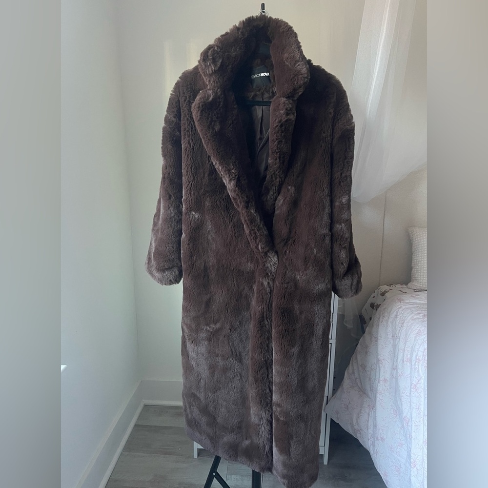 Fashion Nova Chocolate Teddy Jacket